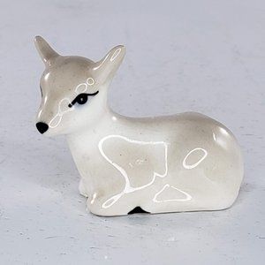Vintage Szeiler England Deer Fawn Miniature Figurine Lying Down